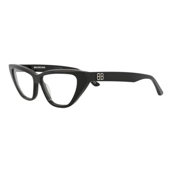 Balenciaga Womens Cat Eye Black Black Transparent Fashion Designer Eyewear - Picture 1 of 4